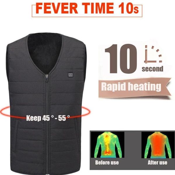 men autumn winter smart heating cotton vest usb infrared electric heating vest women outdoor flexible thermal winter warm jacket, Gray;blue
men autumn winter smart heating cotton vest usb infrared electric heating vest women outdoor flexible thermal winter warm jacket, Gray;blue