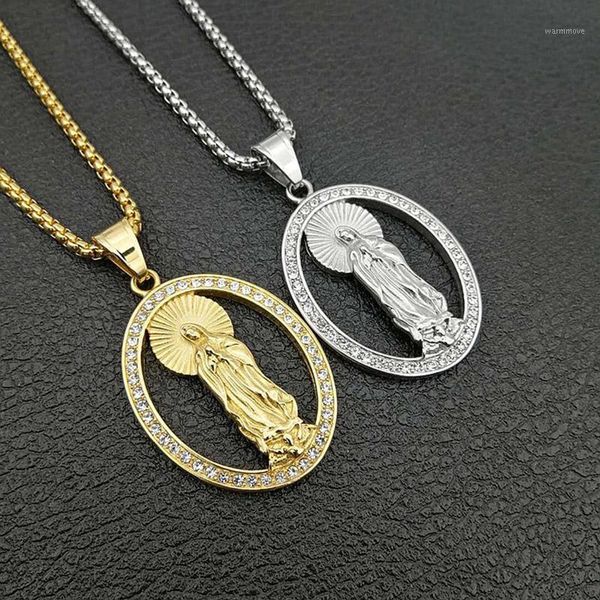 hip hop rhinestones paved bling iced out stainless steel virgin mary pendants necklaces for men women catholic jewelry1, Silver
hip hop rhinestones paved bling iced out stainless steel virgin mary pendants necklaces for men women catholic jewelry1, Silver