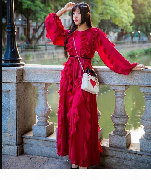 red a line ruffle spring fashion chic ruched ruffles red long sleeve dress lady party dresses vintage ruffled chiffon vestidos street, Black;gray
red a line ruffle spring fashion chic ruched ruffles red long sleeve dress lady party dresses vintage ruffled chiffon vestidos street, Black;gray
