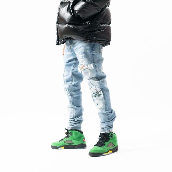 men's jeans wb01257 fashion pants 2021 runway european design party style clothing, Blue
men's jeans wb01257 fashion pants 2021 runway european design party style clothing, Blue
