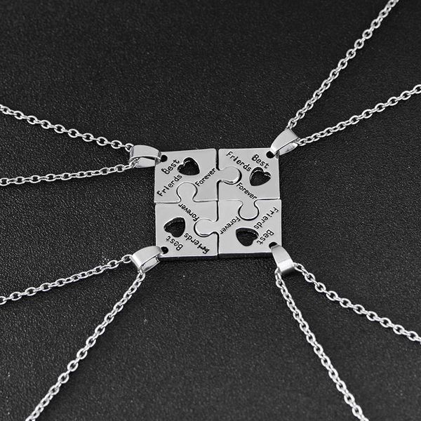 pendant necklaces bff for 4 friends forever puzzle charm necklace women friendship friend family jewelry gift, Silver
pendant necklaces bff for 4 friends forever puzzle charm necklace women friendship friend family jewelry gift, Silver