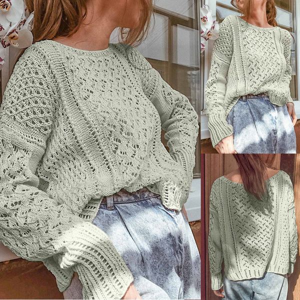 women fashion pullovers o-neck solid color hollowing out long sleeves sweater fall winter clothes ladies clothing, White;black
women fashion pullovers o-neck solid color hollowing out long sleeves sweater fall winter clothes ladies clothing, White;black