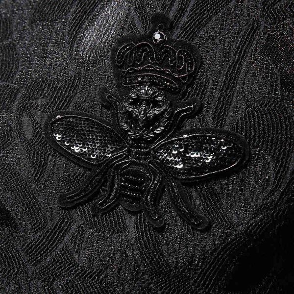 jackets men's autumn and winter models men's clothing embroidered crown small bee dark flower medal jacket slim zipper s5ub, Black;brown
jackets men's autumn and winter models men's clothing embroidered crown small bee dark flower medal jacket slim zipper s5ub, Black;brown