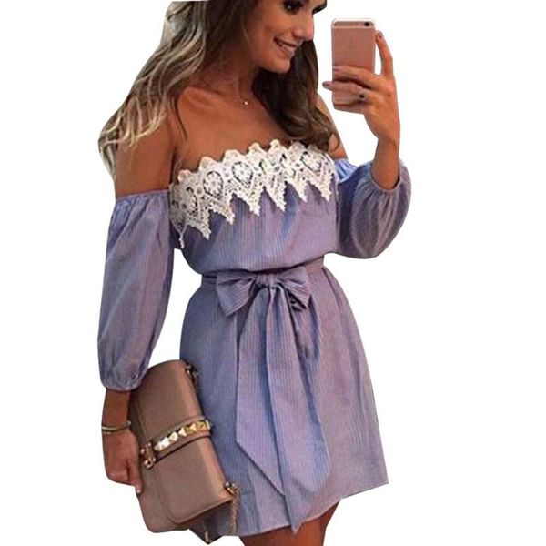 casual dresses women summer dress off shoulder lace patchwork ladies robe femme vintage print beach bandage female vestidos, Black;gray
casual dresses women summer dress off shoulder lace patchwork ladies robe femme vintage print beach bandage female vestidos, Black;gray