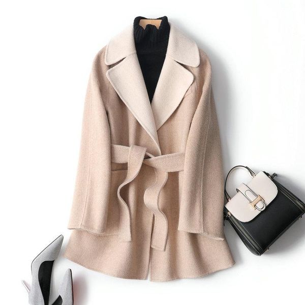women's wool & blends korean coat women 2021 autumn winter casual fashion streetwear solid outerwear female coats casaco feminino wpy18, Black
women's wool & blends korean coat women 2021 autumn winter casual fashion streetwear solid outerwear female coats casaco feminino wpy18, Black