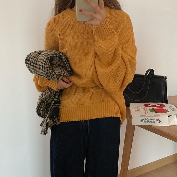 women's sweaters winter lazy wind women simplicity loose knitted pullovers female casual solid all-match outwear1, White;black
women's sweaters winter lazy wind women simplicity loose knitted pullovers female casual solid all-match outwear1, White;black