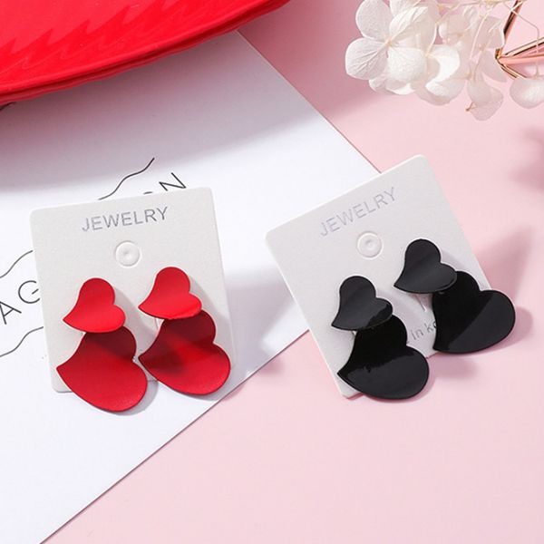 resin heart earrings women dangle earrings exaggerated metal love earrings simple korean red peach heart female jewelry, Silver
resin heart earrings women dangle earrings exaggerated metal love earrings simple korean red peach heart female jewelry, Silver