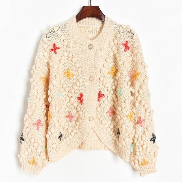 high street female crochet cardigans embroidered floral balls hollow out sweaters long lantern sleeves outerwear knitted clothing foxr, White;black
high street female crochet cardigans embroidered floral balls hollow out sweaters long lantern sleeves outerwear knitted clothing foxr, White;black