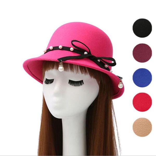 2017 мода австралии woolen fedora hat bowknot pearl кулон благородный боуллер шляпы для женщин широкий брайм формальная церковь cloche hat b, Black;white
2017 мода австралии woolen fedora hat bowknot pearl кулон благородный боуллер шляпы для женщин широкий брайм формальная церковь cloche hat b, Black;white