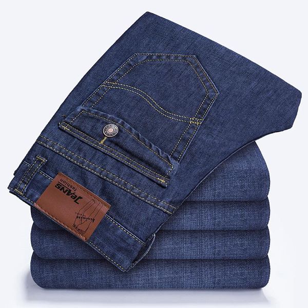men's jeans 2021 autumn men casual business cotton force denim trousers slim fit spring straight pants male thin, Blue
men's jeans 2021 autumn men casual business cotton force denim trousers slim fit spring straight pants male thin, Blue