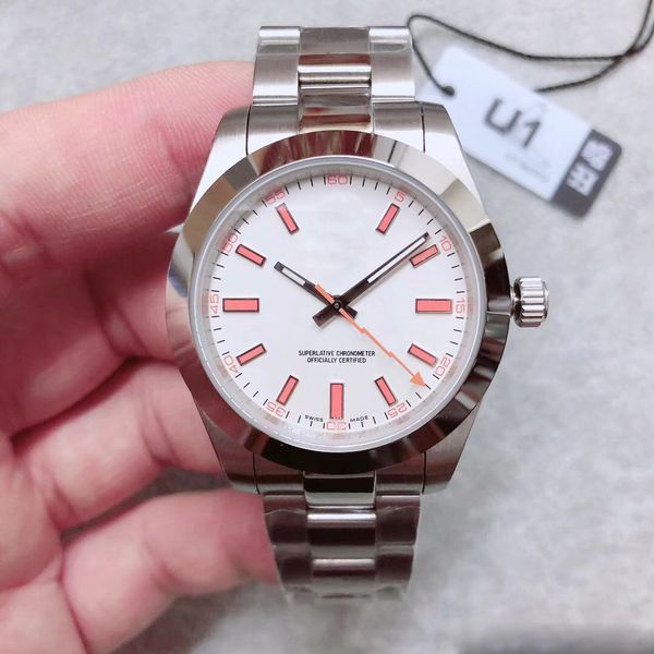 u1 factory new mens watch white sapphire glass stainless steel automatic sweep movement mechanical male wristwatches men watches, Slivery;brown
u1 factory new mens watch white sapphire glass stainless steel automatic sweep movement mechanical male wristwatches men watches, Slivery;brown