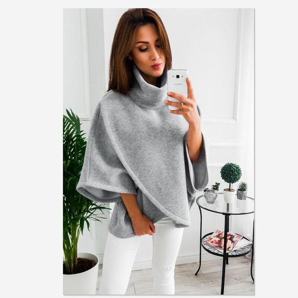 women's sweaters 2021 autumn fasion full turtleneck sweater flare sleeve the keep warm pullovers streetwear, White;black 
women's sweaters 2021 autumn fasion full turtleneck sweater flare sleeve the keep warm pullovers streetwear, White;black