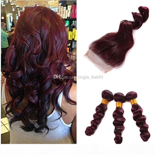 loose wave brazilian burgundy hair weaves with lace closure loose deep wave 99j burgundy virgin human hair 3 bundles with closure, Black;brown
loose wave brazilian burgundy hair weaves with lace closure loose deep wave 99j burgundy virgin human hair 3 bundles with closure, Black;brown