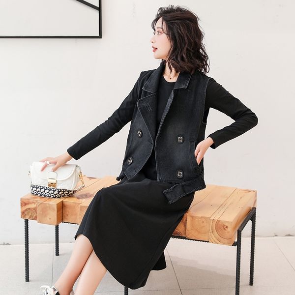 fc0dz style and sleeveless new cardigan short denim women's korean spring loose vest vestwaistcoat vest autumn fashion casual suit zjgz, Gray
fc0dz style and sleeveless new cardigan short denim women's korean spring loose vest vestwaistcoat vest autumn fashion casual suit zjgz, Gray
