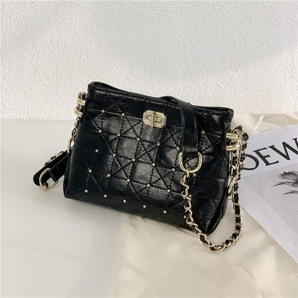 genuine leather women's bag one-shoulder oblique rivet bag chaolinge chain small square trend fashion bucket
genuine leather women's bag one-shoulder oblique rivet bag chaolinge chain small square trend fashion bucket