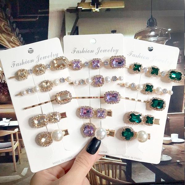 hair accessories 5pcs/set fashion crystal clips for women jewelry luxury simulation pearl barrette pin girl gift ornaments
hair accessories 5pcs/set fashion crystal clips for women jewelry luxury simulation pearl barrette pin girl gift ornaments