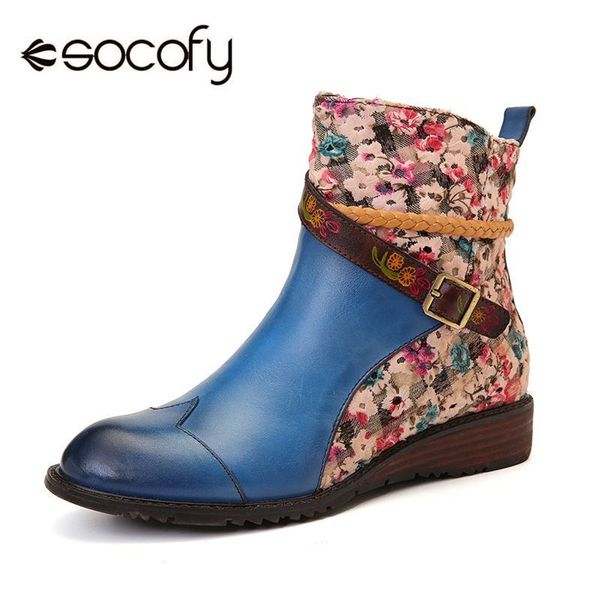boots socofy women genuine leather stitching embroidery bohemia woven rope zipper flat ankle shoes ladies, Black
boots socofy women genuine leather stitching embroidery bohemia woven rope zipper flat ankle shoes ladies, Black