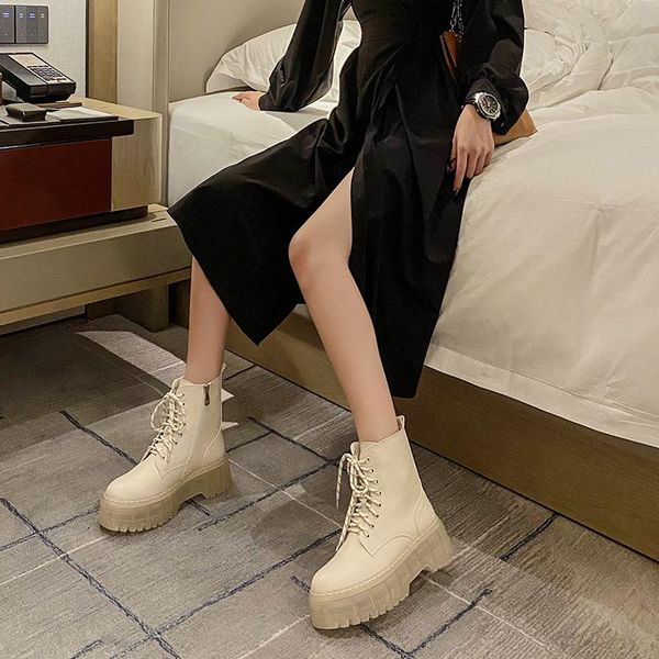 boots side zipper british style sponge cake and white motorcycle for 2021 autumn winter, Black
boots side zipper british style sponge cake and white motorcycle for 2021 autumn winter, Black