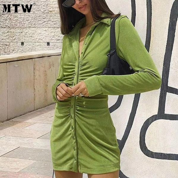 women turn-down collar button shirt dress 2021 solid long sleeve mini dress elegant pleated party dresses, Black;gray
women turn-down collar button shirt dress 2021 solid long sleeve mini dress elegant pleated party dresses, Black;gray