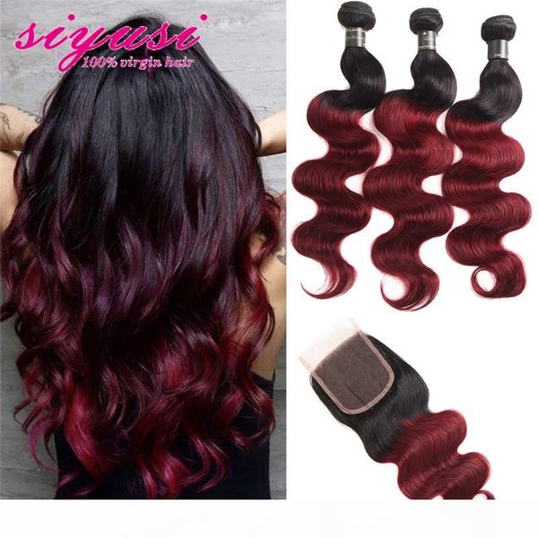brazilian hair bundles with closure t1b 99j burgundy body wave human hair with closure brazilian hair weave bundles with lace closure, Black;brown
brazilian hair bundles with closure t1b 99j burgundy body wave human hair with closure brazilian hair weave bundles with lace closure, Black;brown