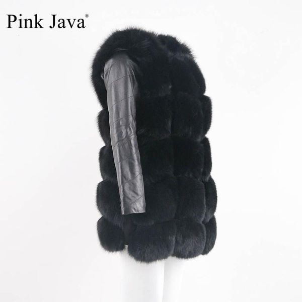 women's fur & faux pink java qc8101 women winter real coat long sleeve jacket leather detachable, Black
women's fur & faux pink java qc8101 women winter real coat long sleeve jacket leather detachable, Black