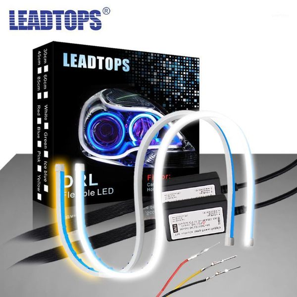 lead 2pcs cars drl led daytime running lights white turn signal yellow guide strip for headlight assembly drop shipping df1
lead 2pcs cars drl led daytime running lights white turn signal yellow guide strip for headlight assembly drop shipping df1