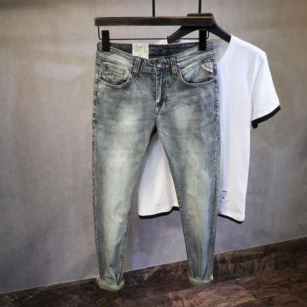 italian style fashion men jeans retro light blue elastic casual denim pencil pants hombre vintage designer trousers
italian style fashion men jeans retro light blue elastic casual denim pencil pants hombre vintage designer trousers