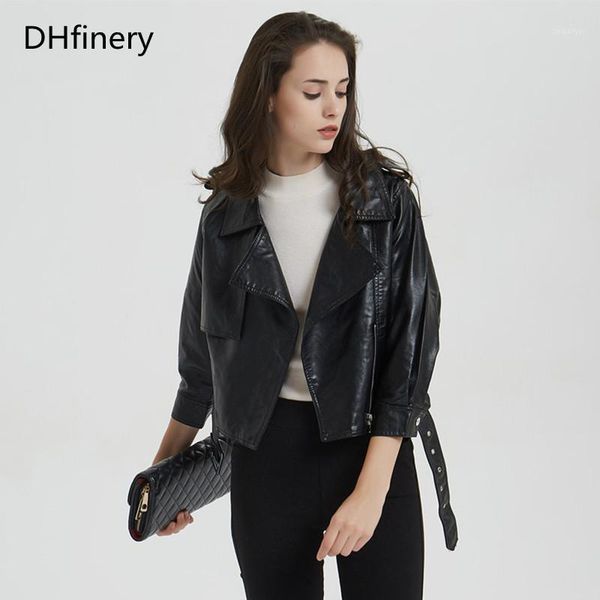 dhfinery leather jacket women 2020 spring and autumn short section slim motorcycle jacket p-18921, Black
dhfinery leather jacket women 2020 spring and autumn short section slim motorcycle jacket p-18921, Black
