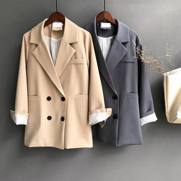 autumn 2019 winter women's jacket blazer outwear notched double breasted long sleeve office lady blazers mujer elegant coat1, White;black
autumn 2019 winter women's jacket blazer outwear notched double breasted long sleeve office lady blazers mujer elegant coat1, White;black