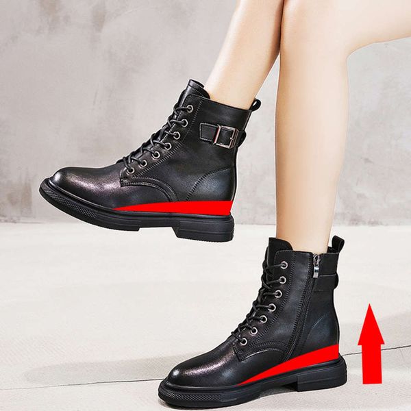 inner height martin leather new versatile women's autumn winter 2020 casual flat bottom plush boots, White;red
inner height martin leather new versatile women's autumn winter 2020 casual flat bottom plush boots, White;red