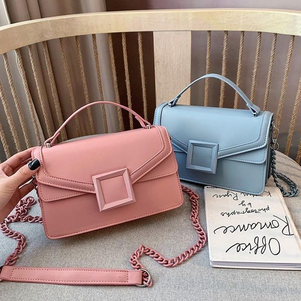 high-end women's small bags 2021 spring new korean style fashion pure color handbag chain personality shoulder messenger bag
high-end women's small bags 2021 spring new korean style fashion pure color handbag chain personality shoulder messenger bag