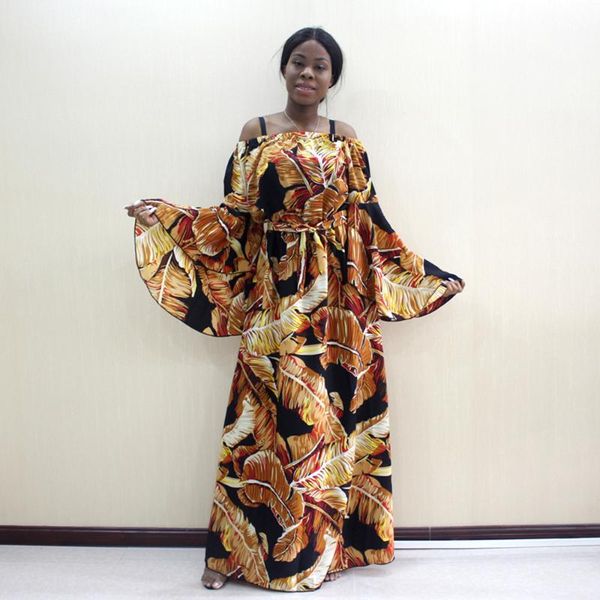 2021 fashion palm leaf print off shoulder butterfly sleeves beach style african women dress, Red
2021 fashion palm leaf print off shoulder butterfly sleeves beach style african women dress, Red