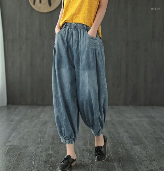 summer jeans women casual bleached washed loose female receive foot retro denim pants1, Blue
summer jeans women casual bleached washed loose female receive foot retro denim pants1, Blue