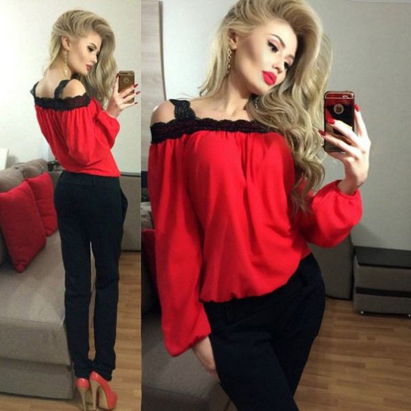 2019 stitching one-line collar women's long-sleeved three-color in 2019 stitching one-line collar lace lacet-shirt lace women's lo, White
2019 stitching one-line collar women's long-sleeved three-color in 2019 stitching one-line collar lace lacet-shirt lace women's lo, White
