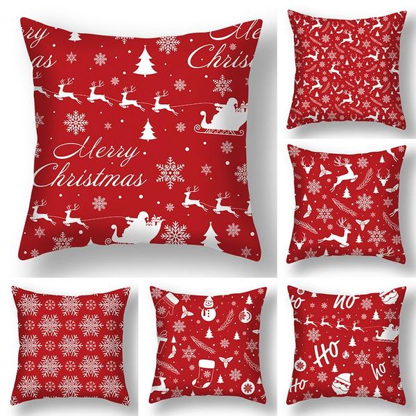 cushion/decorative pillow christmas red snowflake elk print decoration polyester pillowcase for sofa car home accessories
cushion/decorative pillow christmas red snowflake elk print decoration polyester pillowcase for sofa car home accessories