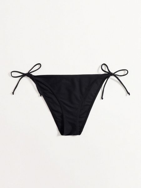 tie side bikini panty 60cr#, White;black