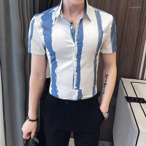men's casual shirts 2021 brand clothing men summer pure cotton striped short sleeves shirts/male lapel sliim fit bohemia shirts, White;black
men's casual shirts 2021 brand clothing men summer pure cotton striped short sleeves shirts/male lapel sliim fit bohemia shirts, White;black