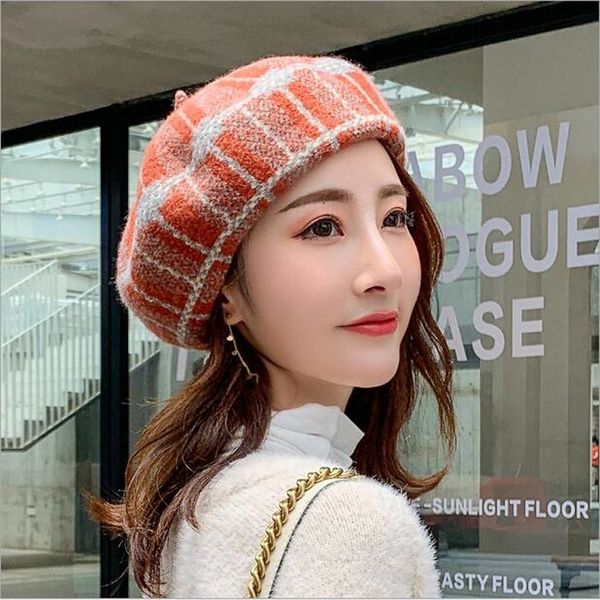 fashion wool beret women hats thicken painters cap ladies knitted vintage autumn winter french artist hat 201019, Blue;gray
fashion wool beret women hats thicken painters cap ladies knitted vintage autumn winter french artist hat 201019, Blue;gray