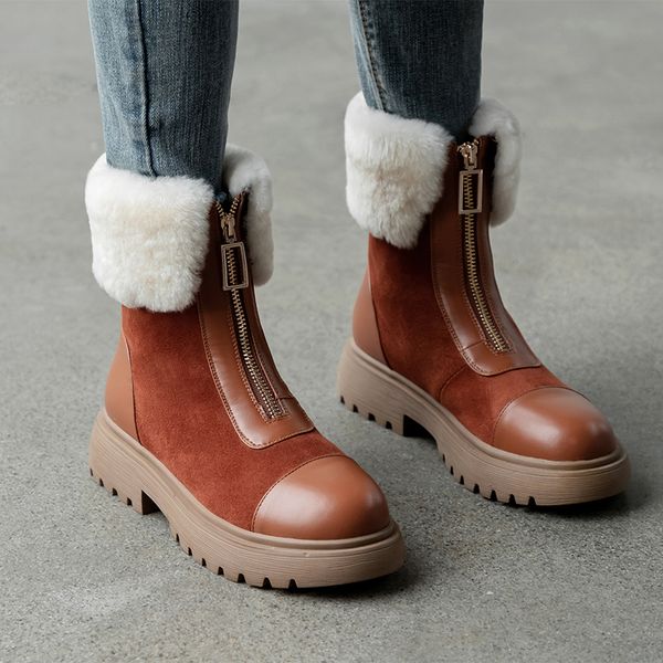 2020 with snow thick skin women's winter round toe zip square heels casual shoes ankle keep warm handcrafted boots b56j, Black
2020 with snow thick skin women's winter round toe zip square heels casual shoes ankle keep warm handcrafted boots b56j, Black