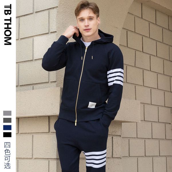 yarn dyed tb thom new spring zipper hooded sweater men's couple's fashion korean cotton jacket, Black
yarn dyed tb thom new spring zipper hooded sweater men's couple's fashion korean cotton jacket, Black