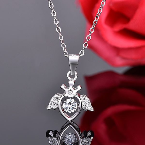 925 pure silver necklace smart pendant korean version of the swiss kla diamond simple temperament jewelry
925 pure silver necklace smart pendant korean version of the swiss kla diamond simple temperament jewelry