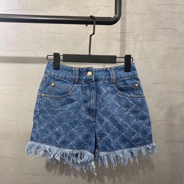 women's shorts 2021 fashion women plaid tassel denim for ladies chic luxury short pants ddxgz21, White;black
women's shorts 2021 fashion women plaid tassel denim for ladies chic luxury short pants ddxgz21, White;black