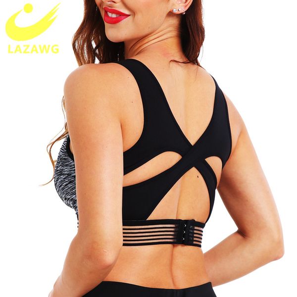 lazawg cross back sports bras women seamless push up underwear shockproof gym yoga fitness pad shirt breathable brassiere, White;black
lazawg cross back sports bras women seamless push up underwear shockproof gym yoga fitness pad shirt breathable brassiere, White;black