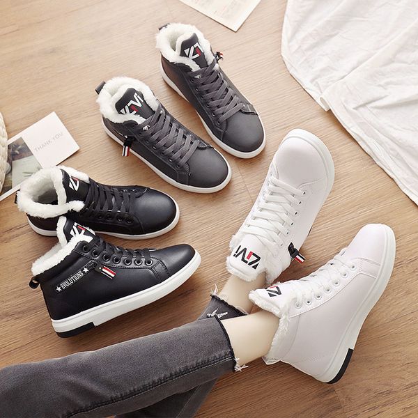 winter snow 2019 ankle keep warm plush boots women sneakers flats lace up ladies short shoes 1026, Black
winter snow 2019 ankle keep warm plush boots women sneakers flats lace up ladies short shoes 1026, Black