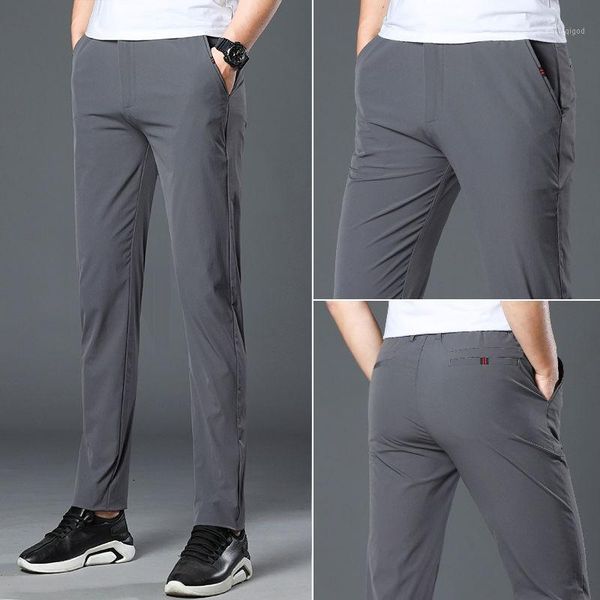 2020 summer thin ice silk elastic waist summer casual pants men straight classics mid weight straight fashion trousers l411, Black
2020 summer thin ice silk elastic waist summer casual pants men straight classics mid weight straight fashion trousers l411, Black
