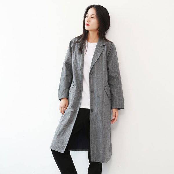 women's trench coats women autumn striped original long sleeve comfortable female clothes loose casual 1, Tan;black
women's trench coats women autumn striped original long sleeve comfortable female clothes loose casual 1, Tan;black
