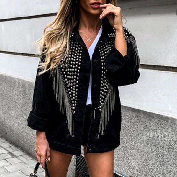 women's jackets bomber sale jaqueta feminina inverno jaquetas feminino jacket 2021 heavy industry rivet tassel section loose female, Black;brown
women's jackets bomber sale jaqueta feminina inverno jaquetas feminino jacket 2021 heavy industry rivet tassel section loose female, Black;brown