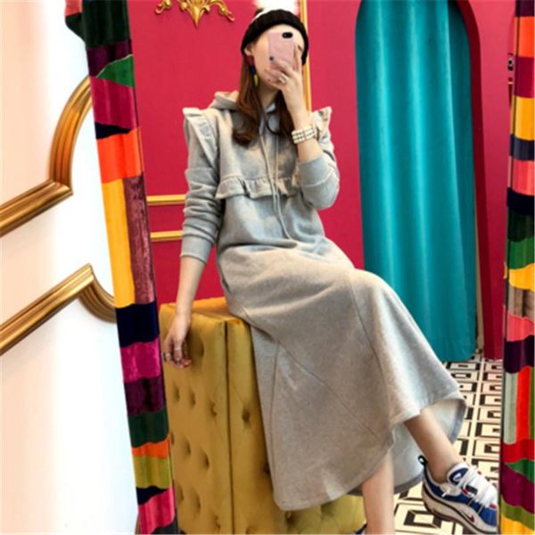 casual sweatshirt dress for women korean vintage hooded ruffles high waist slim was thin trumpet vestidos largo fashion clothes, Black;gray
casual sweatshirt dress for women korean vintage hooded ruffles high waist slim was thin trumpet vestidos largo fashion clothes, Black;gray