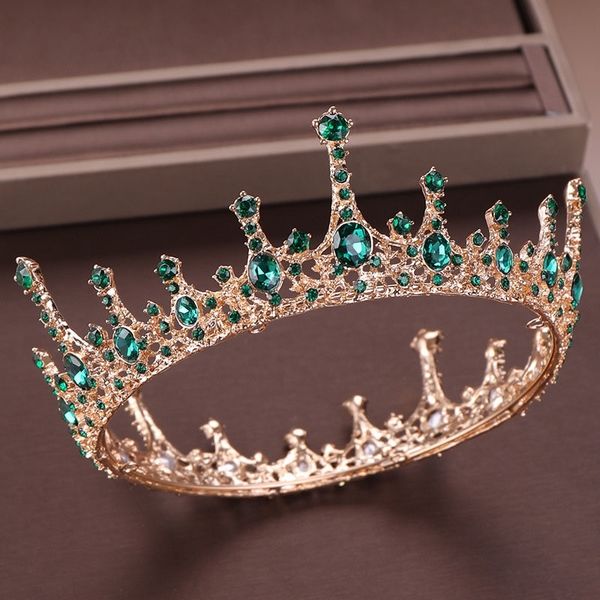 green crystal rhinestone tiara and crown de noiva bride round queen diadem headpiece wedding bridal hair jewelry accessories lb y200409, Slivery;golden
green crystal rhinestone tiara and crown de noiva bride round queen diadem headpiece wedding bridal hair jewelry accessories lb y200409, Slivery;golden