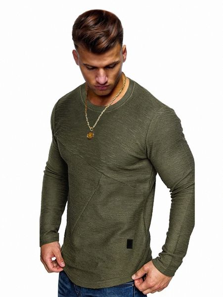 men solid patched detail long sleeve tee r4hc#, White;black 
men solid patched detail long sleeve tee r4hc#, White;black